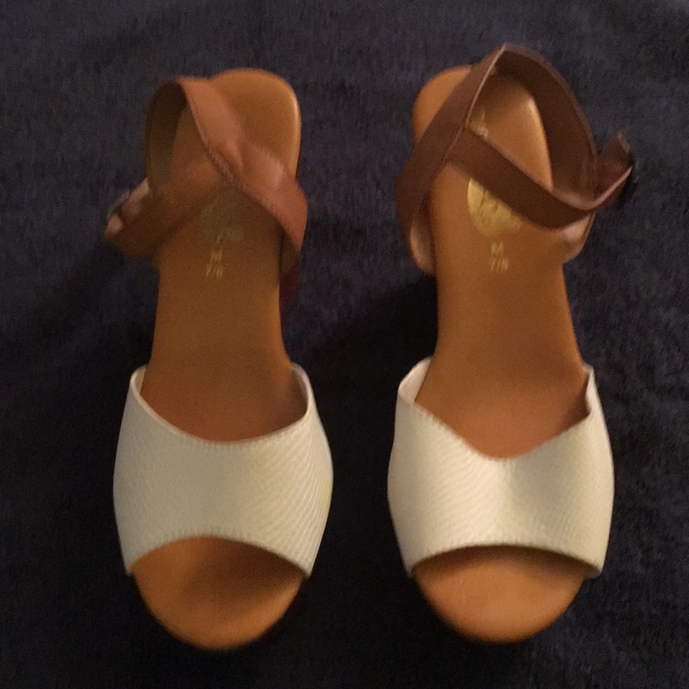 3/$25 Brand New White Wedge Sandals